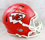 Christian Okoye Autographed Kansas City Chiefs F/S Speed Helmet w/Insc - JSA W Auth *White