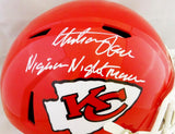 Christian Okoye Autographed Kansas City Chiefs F/S Speed Helmet w/Insc - JSA W Auth *White