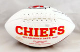 Christian Okoye Autographed Kansas City Chiefs Logo Football- JSA Witnessed Auth