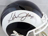 Steven Jackson Autographed Los Angeles Rams F/S Speed Helmet- Beckett Auth *Black