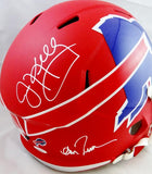 Kelly/Reed/Thomas Autographed Buffalo Bills F/S AMP Speed Helmet- JSA W Auth *White