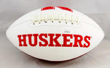 Tommie Frazier Signed Nebraska Cornhuskers Logo Football w/ Insc - JSA W Auth