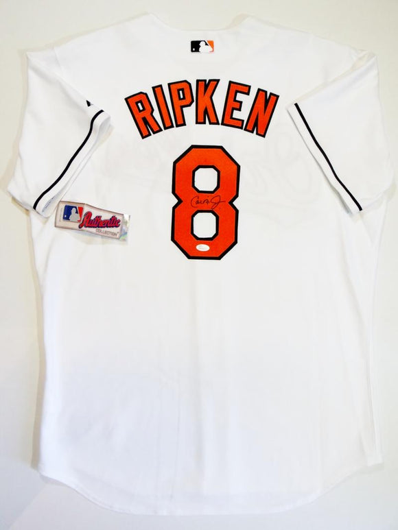 Cal Ripken, Jr. Signed Jersey. Exceptional Majestic white home, Lot #12521