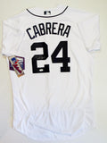 Miguel Cabrera Autographed Detroit Tigers Majestic White Jersey - JSA W Auth *2