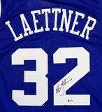 Christian Laettner Autographed College Style Blue Jersey The Shot- Beckett Auth
