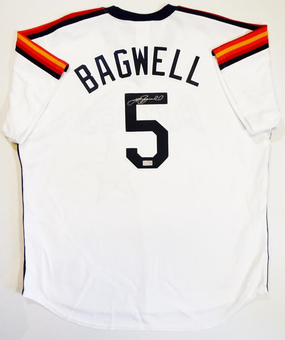Jeff Bagwell Signed Houston Astros Rainbow Sleeves Majestic Jersey
