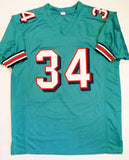 Ricky Williams Autographed Teal Pro Style Jersey w/Smoke Weed Insc - JSA W Auth *4