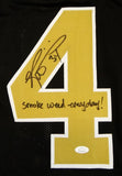 Ricky Williams Autographed Black Pro Style Jersey w/Smoke Weed Insc - JSA W Auth