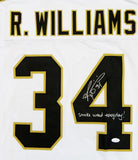 Ricky Williams Autographed White Pro Style Jersey w/Smoke Weed Insc - JSA W Auth