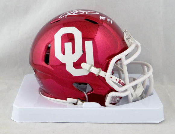Kyler Murray Signed Oklahoma Sooners Chrome Speed Mini Helmet w/HT- Beckett Auth
