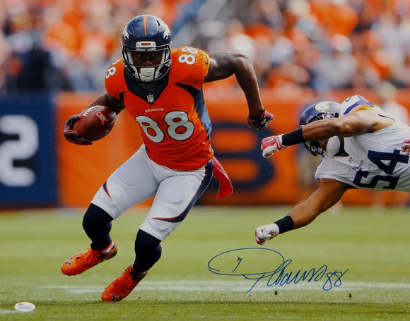 Demaryius Thomas Autographed Broncos 16x20 Running W/ Ball Photo- JSA W Auth