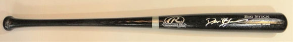 Deion Sanders Autographed Black Big Stick Baseball Bat - Beckett Auth *Silver