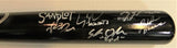 The Sandlot Autographed Black Rawlings Pro Baseball Bat - Beckett Auth *Silver