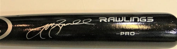 Jeff Bagwell Autographed Black Rawlings Pro Baseball Bat - Beckett Auth *Silver