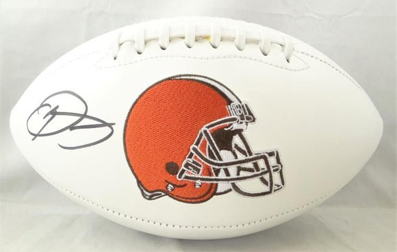 Odell Beckham Autographed Cleveland Browns Logo Football- JSA W Auth