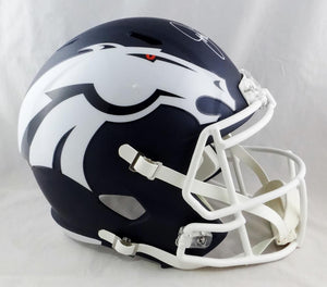John Elway Autographed Denver Broncos F/S AMP Speed Helmet- Beckett Auth *White
