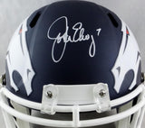 John Elway Autographed Denver Broncos F/S AMP Speed Helmet- Beckett Auth *White