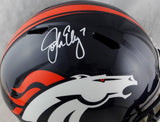 John Elway Autographed Denver Broncos F/S Speed Helmet - Beckett W Auth *White