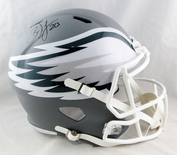 Brian Dawkins Autographed Eagles Full Size AMP Speed Helmet - JSA W Auth *Black Image 1