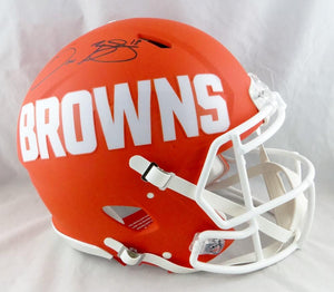 Odell Beckham Signed Cleveland Browns F/S AMP Speed Authentic Helmet- JSA W Auth *Black