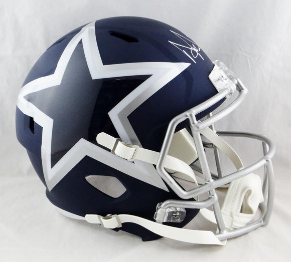 Dak Prescott Autographed Dallas Cowboys F/S AMP Speed Helmet- Beckett Auth *