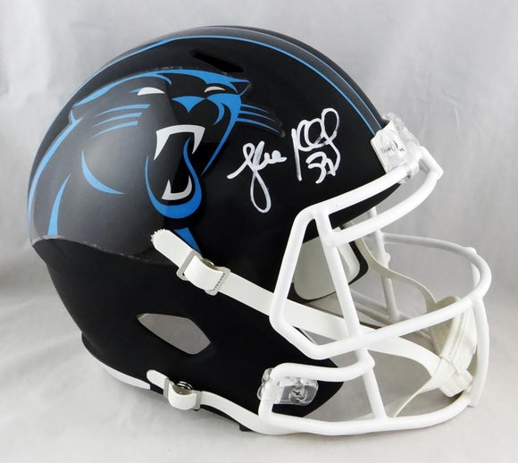 Luke Kuechly Autographed Carolina Panthers F/S Flat Black Helmet- Beckett Auth *