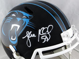 Luke Kuechly Autographed Carolina Panthers F/S Flat Black Helmet- Beckett Auth *