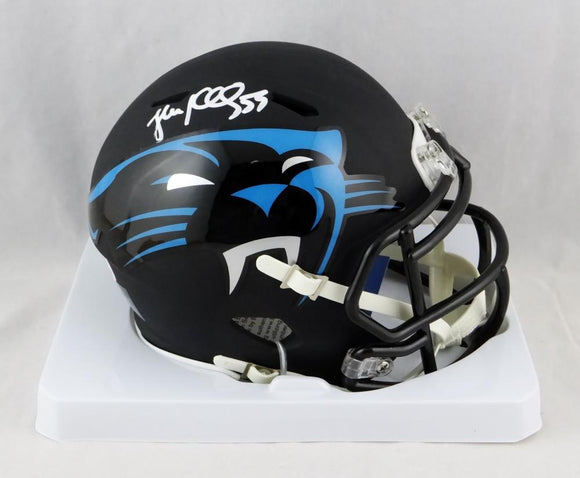 Luke Kuechly Autographed Carolina Panthers AMP Speed Mini Helmet- Beckett W Auth *White