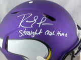 Randy Moss Autographed Vikings F/S Speed Authentic Helmet w/Insc- Beckett W *Silver