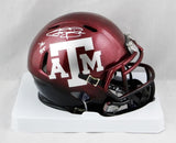 Johnny Manziel Signed Texas A&M Speed Two Tone Mini Helmet W/ HT- Beckett Auth