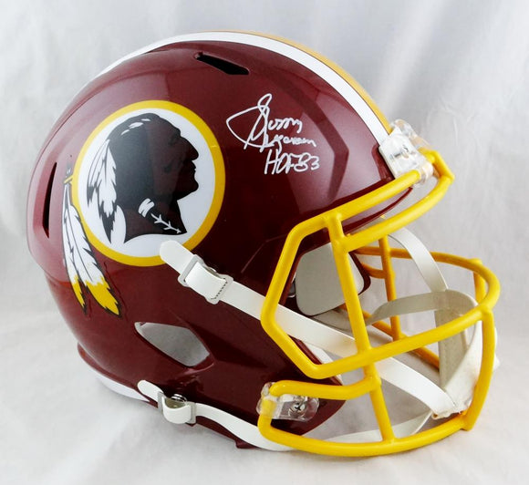 Sonny Jurgensen Autographed F/S Redskins Speed Helmet w/ HOF - JSA W Auth *White