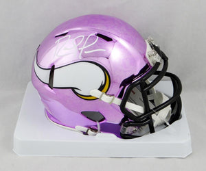 Randy Moss Autographed Minnesota Vikings Chrome Mini Helmet- Beckett W Auth *White