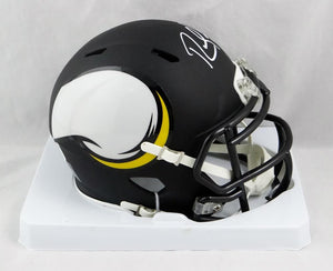 Randy Moss Autographed Minnesota Vikings AMP Speed Mini Helmet- Beckett W Auth *White