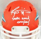 Ricky Williams Autographed Miami Dolphins AMP Mini Helmet w/SWED- JSA W Auth *White