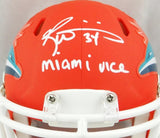Ricky Williams Autographed Miami Dolphins AMP Speed Mini Helmet w/ Miami Vice- JSA W Auth *White