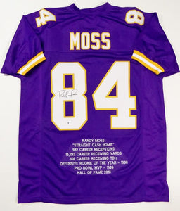 : Randy Moss Minnesota Vikings Signed Autograph Custom