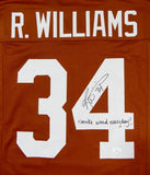 Ricky Williams Autographed Orange College Style Jersey w/ SWED - JSA W Auth *Black