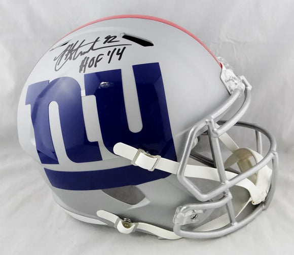 Michael Strahan Autographed New York Giants F/S AMP Speed Helmet w/ HOF- Beckett Auth *Black