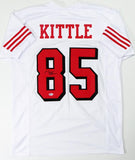 George Kittle Autographed White Color Rush Pro Style Jersey - Beckett W Auth *8
