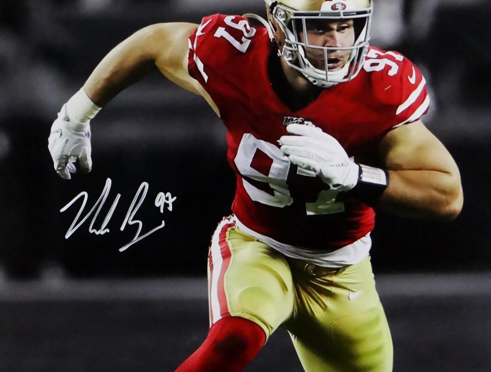 Nick Bosa San Francisco 49ers Autographed 16 x 20 White Jersey