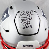 Randy Moss Autographed Patriots F/S SpeedFlex Helmet W/ Straight Cash- Beckett W Auth *Black