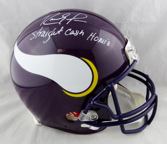 Randy Moss Signed Vikings F/S Authentic 83-01 Helmet W/ Straight Cash- JSA W Auth
