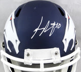 Phillip Lindsay Autographed Denver Broncos F/S AMP Speed Helmet- JSA W Auth *White