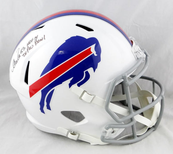 Andre Reed Autographed Buffalo Bills F/S Speed Helmet w/ 2 Insc - Beckett Auth *Black