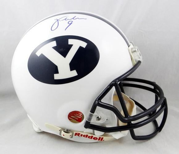 Jim McMahon Autographed BYU Cougars F/S Authentic Helmet- Beckett Auth *Black