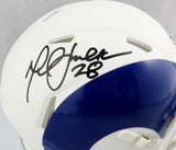 Marshall Faulk Autographed Los Angeles Rams AMP Speed Mini Helmet- Beckett Auth *Black