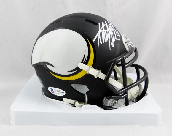 Adrian Peterson Autographed Minnesota Vikings AMP Mini Helmet - Beckett Auth *White