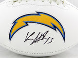 Keenan Allen Autographed Los Angeles Chargers Logo Football - Beckett Auth *Black