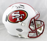 George Kittle Autographed San Francisco 49ers F/S Flat White Helmet- Beckett Auth *Black