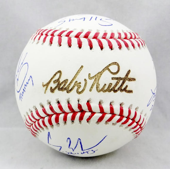 The Sandlot Autographed Sandlot Baseball w/ Babe Ruth - Beckett Auth